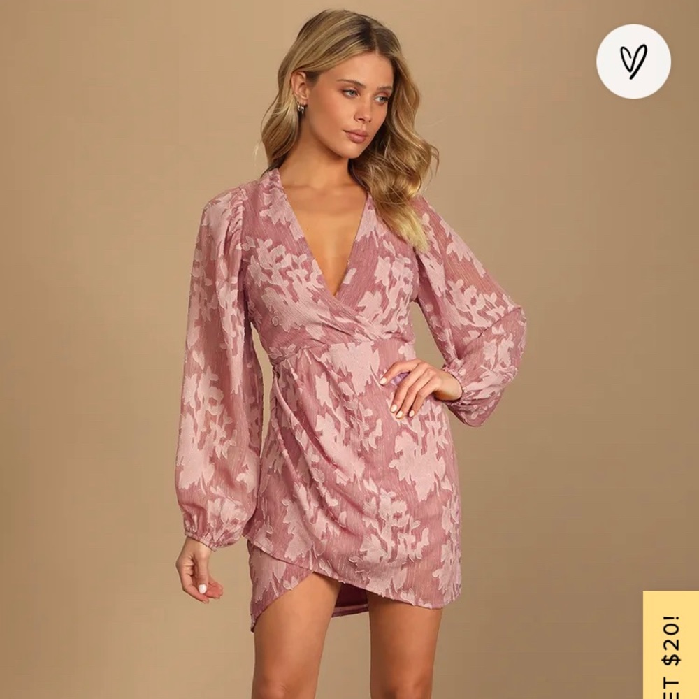 Pink flower lulus dress